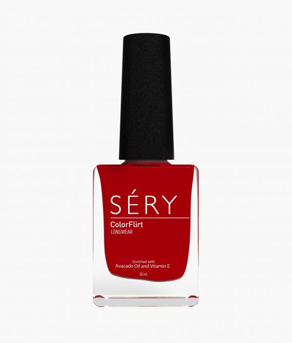 Color Flirt Nail Enamel – Cherry Berry Red (Red)
